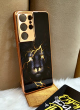 Load image into Gallery viewer, Galaxy S21 Ultra Glass Lion Pattern luxurious Designer back Case