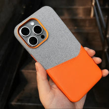 Load image into Gallery viewer, Leather MagSafe Dual Tone Card Holder Case for iPhone Series