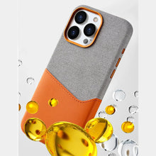 Load image into Gallery viewer, Leather MagSafe Dual Tone Card Holder Case for iPhone Series