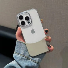 Load image into Gallery viewer, Dual-Tone Splicing Transparent Case for iPhone Series