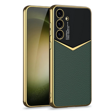 Load image into Gallery viewer, Royal Gold Plated Luxury Leather Case - Samsung