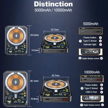 Load image into Gallery viewer, ClearVolt™ 5000 mAh Magnetic Wireless Transparent Power Bank