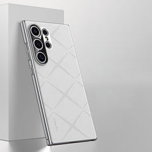 Load image into Gallery viewer, Luxury Plain Leather + Camera Lens Protector Case - Galaxy S25 Series