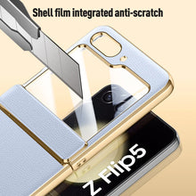 Load image into Gallery viewer, Leather Case With Hinge Protection For Samsung Galaxy Z Flip 5