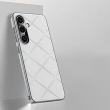 Load image into Gallery viewer, Luxury Plain Leather + Camera Lens Protector Case - Galaxy S25 Series