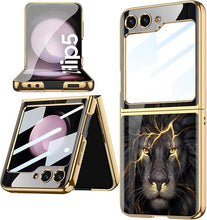 Load image into Gallery viewer, Galaxy Z Flip Series Lion Pattern Glass Case