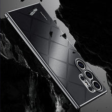 Load image into Gallery viewer, Luxury Plain Leather + Camera Lens Protector Case - Galaxy S25 Series