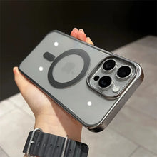 Load image into Gallery viewer, Sleek Matte Electroplating Soft Magsafe Case for iPhone Series
