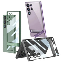 Load image into Gallery viewer, Ultra Clear Hybrid Transparent Side Stand Case For Galaxy S23 Ultra