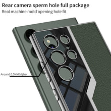 Load image into Gallery viewer, Classic Plain Leather Electroplated Case for Galaxy S24 Ultra