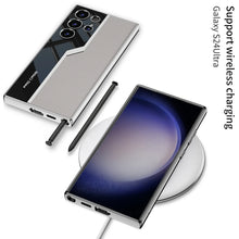 Load image into Gallery viewer, Classic Plain Leather Electroplated Case for Galaxy S24 Ultra