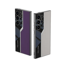 Load image into Gallery viewer, Classic Plain Leather Electroplated Case for Galaxy S24 Ultra