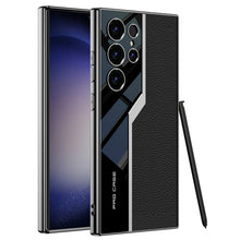 Load image into Gallery viewer, Classic Plain Leather Electroplated Case for Galaxy S24 Ultra