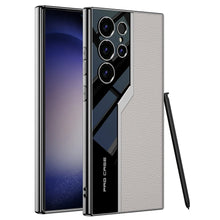 Load image into Gallery viewer, Classic Plain Leather Electroplated Case for Galaxy S24 Ultra