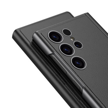 Load image into Gallery viewer, Flip Leather Side Stand Window Case For S24 Ultra