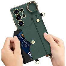 Load image into Gallery viewer, Luxury Antic Designer Leather Wallet Phone Case- Samsung