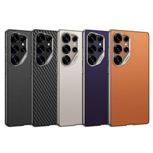 Load image into Gallery viewer, Quilted Classic Plain Leather Craft Case- Samsung