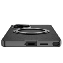 Load image into Gallery viewer, Galaxy S25 Ultra Matte Leather Grip MagSafe Kickstand Case