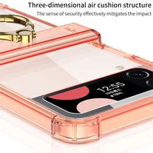 Load image into Gallery viewer, Plating Galaxy Z Flip 5 Case with Luxury Ring, Hing Part and Lens Protector