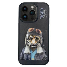 Load image into Gallery viewer, iPhone 15 Series Premium Santa Barbra Savana Designer Tiger Leather Case