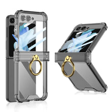 Load image into Gallery viewer, Plating Galaxy Z Flip 5 Case with Luxury Ring, Hing Part and Lens Protector