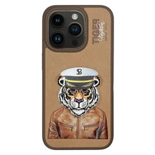 Load image into Gallery viewer, iPhone 15 Series Premium Santa Barbra Savana Designer Tiger Leather Case