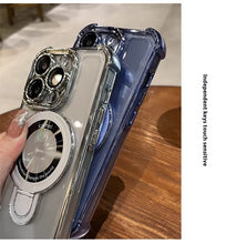 Load image into Gallery viewer, Elegant Transparent Stand Case - iPhone