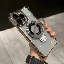 Load image into Gallery viewer, Elegant Transparent Stand Case - iPhone