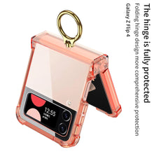 Load image into Gallery viewer, Plating Galaxy Z Flip 5 Case with Luxury Ring, Hing Part and Lens Protector