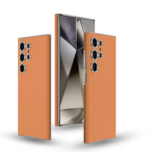 Load image into Gallery viewer, Golden Plating Leather Phone Case- Samsung