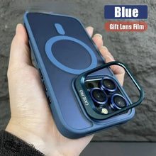 Load image into Gallery viewer, Metal Bracket Magnetic Kickstand Case- iPhone