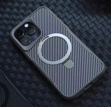 Load image into Gallery viewer, Carbon Fiber Kickstand Cover- iPhone Series