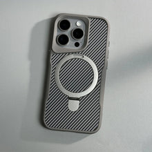 Load image into Gallery viewer, Carbon Fiber Kickstand Cover- iPhone Series