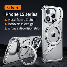 Load image into Gallery viewer, Corner Guard Titanium Magnetic Stand Case for iPhone Series