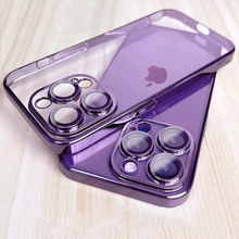 Load image into Gallery viewer, IPHONE 14 SERIES ELECTROPLATING CASE WITH LENS PROTECTION