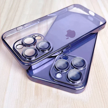 Load image into Gallery viewer, IPHONE 14 SERIES ELECTROPLATING CASE WITH LENS PROTECTION