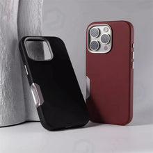Load image into Gallery viewer, Classic Leather Magnet Shield- iPhone 16 Series