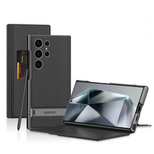 Load image into Gallery viewer, Flip Leather Side Stand Window Case For S24 Ultra