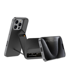 Load image into Gallery viewer, Ultra Thin Leather Card Holder and Magnetic Bracket With Kickstand Case- iPhone