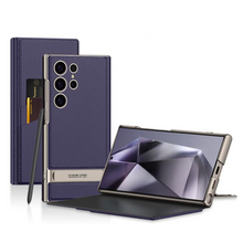 Load image into Gallery viewer, Flip Leather Side Stand Window Case For S24 Ultra