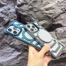 Load image into Gallery viewer, Carbon Fiber Hollow Heat Radiation Case for iPhone Series