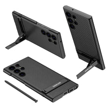 Load image into Gallery viewer, Shockproof Leather Side Stand Case For Galaxy S23 Ultra