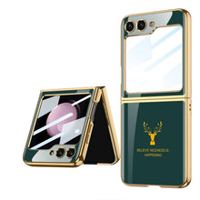 Load image into Gallery viewer, Samsung Galaxy Z Flip 6 Deer Pattern Glass Case