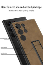 Load image into Gallery viewer, Premium Push-pull Bracket Leather Shell Case For Galaxy S23 Ultra