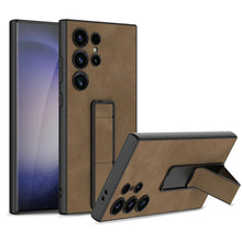 Load image into Gallery viewer, Premium Push-pull Bracket Leather Shell Case For Galaxy S23 Ultra