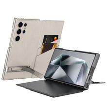 Load image into Gallery viewer, Flip Leather Side Stand Window Case For S24 Ultra