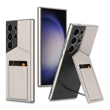 Load image into Gallery viewer, Ultra Thin Leather Card Holder and Magnetic Bracket With Kickstand Case for Galaxy S24 Ultra