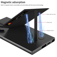 Load image into Gallery viewer, Ultra Thin Leather Card Holder and Magnetic Bracket With Kickstand Case for Galaxy S24 Ultra
