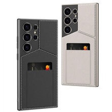 Load image into Gallery viewer, Ultra Thin Leather Card Holder and Magnetic Bracket With Kickstand Case for Galaxy S24 Ultra