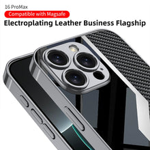 Load image into Gallery viewer, Electroplated Leather Classic Pattern Pro Case- iPhone